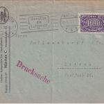 DR-Infla - 4.000 M. Queroval Drucksachenbrief 2. Gew.st. München Zittau 29.8.23