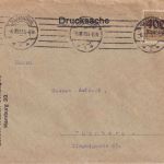 DR-Infla - 400 Tsd./40 Pfg. Ziffer Drucksachenbrief Hamburg - Nürnberg 6.10.23