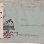 DR - Hersfeld 23.3.45 12 Pfg. AFS "Volksbank" Brief (Überroller) n. Fürth