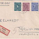 All.Bes. - Durach 6. MAI 46 nachv. bayer. Reserve-K2 Einschreibebrief n. Berlin