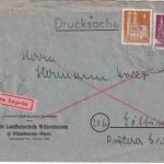 Bizone - 60+4 Pfg. Bauten Eilboten-Drucksache Witzenhausen - Göttingen1951