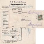 Bayern - 5 Pfg. Wappen/E Drucksache (Änderungsanzeige Bahnpost Hof Bad Steben