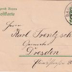 Bayern - Bad Steben Hof Bahnpost Zug 6 K2 5 Pfg. Ganzsachenkarte Bad Steben 1909