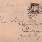 Bayern - Helbrechts IV Münchberg Bahnpost Ganzsachenkarte n. UNGARN 1900