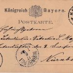Bayern - Hof Nürnberg III Bahnpost Ganzsachenkarte Baiersdorf - Nürnberg 1882