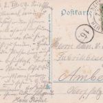 Bayern - Neuenmarkt Bayreuth Zug 1102 Bahnpost-K2 karte Kulmbach - Amberg 1909