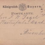 Bayern - Nürnberg Passau Bahnpost HKS 2 Kr. Ganzsachenkarte Passau 18.10.1875