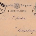 Bayern - Bamberg Würzburg II Bahnpost K1 2 Kr. Ganzsachenkarte n. Würzburg