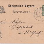 Bayern - Goldmühl Neuenmarkt I Bahnpost K1 5 Pfg. Ganzsache Berneck 1897
