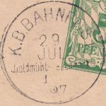 Bayern - Goldmühl Neuenmarkt I Bahnpost K1 5 Pfg. Ganzsache Berneck 1897