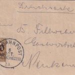 DR-Infla - Neuses b. Kronach Weissenburg Bahnpost K1 Drucksache 6.10.23