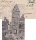 Bayern - Dombühl Nördlingen I Bahnpost-K1 AK Dinkelsbühl n. Neuoffingen 1909
