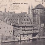 Bayern - Nürnberg IV Augsburg Bahnpost-K1 5 Pfg. AK Nürnberg - Augsburg 1904