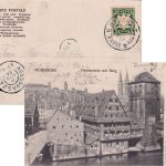 Bayern - Nürnberg IV Augsburg Bahnpost-K1 5 Pfg. AK Nürnberg - Augsburg 1904
