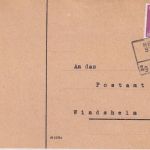 DR - Neustadt Steinach Bahnpost Zg. 2252 apt. Ra4 Karte Windsheim 26.1.45
