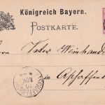Bayern - Frankfurt Nürnberg III Bahnpost-K1 5 Pfg. Ganzsachenkarte Kahl 30/11 84