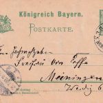 Bayern - Nürnberg Bamberg I Bahnpost-K1 5 Pfg. Ganzsachenkarte Erlangen 1902