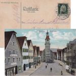 Bayern - Nürnberg Fürth II Bahnpost-K1 5 Pfg. AK Hersbruck n. Schwandorf 1912