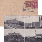 DR-Infla - Nürnberg Hof Zug 207 apt. Bahnpost-Ra4 AK Maintal n. Dresden 1922