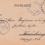 Bayern - Herzogenaurach Erlangen II Bahnpost-K1 5 Pfg. Karte n. Straubing 1902