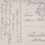 Bayern - Nürnberg München Zug 170 Bahnpost-Ra4 AK Pappenheim - München 1917