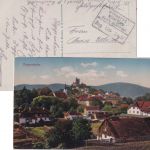 Bayern - Nürnberg München Zug 170 Bahnpost-Ra4 AK Pappenheim - München 1917