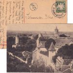 Bayern - Rothenburg III Dombühl Bahnpost-K1 5 Pfg. AK Rothenburg - München 1910