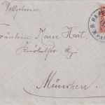 Bayern - Pleinfeld Augsburg Bahnpost-K1 10 Pfg. Brief n. München 1911