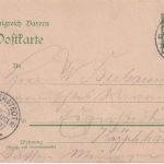 Bayern - Windsheim Steinach Bahnpost-K1 5 Pfg. Ganzsache Obernbreit 1907