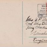 Bayern - Nürnberg Crailsheim Zug 1123 Bahnpost-Ra4 Karte n. ENGLAND 1913