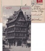 Bayern - Nürnberg Crailsheim Zug 1123 Bahnpost-Ra4 Karte n. ENGLAND 1913