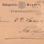 Bayern - Nürnberg Hof Bahnpost-HKS 5 Pfg. Ganzsache/Muster ohne Wert 1877