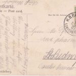 Bayern - Ludwigshafen CII Lauterburg Bahnpost-K1 AK Heidelberg - St. Ludwig 1907