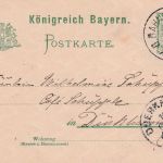 Bayern - Münster CII Kaiserslautern Bahnpost-K1 5 Pfg. Ganzsache 1901