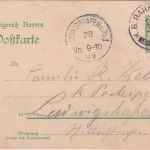 Bayern - Neunkirchen Neustadt Bahnpost-K1 5 Pfg. Ganzsache Landstuhl 1905