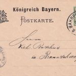 Bayern - Neustadt I Marnheim Bahnpost-K1 5 Pfg. Ganzsache Wachenheim 1899