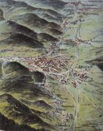 Bayern - Neustadt Haardt Vogelperspektive (inkl. Bahnlinie !) gelaufen 1912
