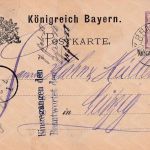 Bayern - Neunkirchen Worms II Bahnpost-K1 5 Pfg. Ganzsache Neustadt Leipzig 1888