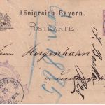 Bayern - Weissenburg Mainz Bahnpost-K1 5 Pfg. Ganzsache Neustadt 1890