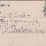 DR - Winden C Karlsruhe Bahnpost-K1 AK Karlsruhe - Edenkoben 1904