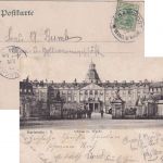 DR - Winden C Karlsruhe Bahnpost-K1 AK Karlsruhe - Edenkoben 1904