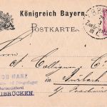 Bayern - Zweibrücken Saarbrücken III.C Bahnpost-K1 5 Pfg. Ganzsache 1886