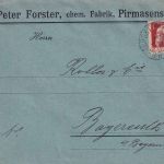 Bayern - Pirmasens CVII Biebermühle Bahnpost-K1 10 Pfg. Brief Pirmasens 1912
