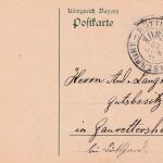 Bayern - Röttingen Ochsenfurt Kurs II Bahnpost-K2 5 Pfg Ganzsache Röttingen 1911