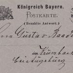 Bayern - Miltenberg Aschaffenburg II Bahnpost-K1 5 Pfg Ganzsache Miltenberg 1887