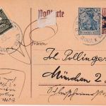 DR-Infla - Seeligenstadt I Volkach apt. Bahnpost-K1 30 Pfg. Ganzsache 1920
