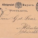 Bayern - Würzburg Bhf. 3/9 klarer K1 5 Pfg. Ganzsachenkarte n. Helmbrechts 1880