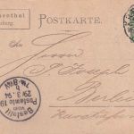Bayern - Würzburg Meiningen II Bahnpost-K1 Karte Würzburg - Berlin 1894