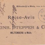 Bayern - Miltenberg II Aschaffenburg C Bahnpost-K1 3 Pfg. Wappen Reiseavis