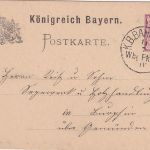Bayern - Würzburg IV Frankfurt Bahnpost-K1 5 Pfg. Ganzsache n. Gemünden